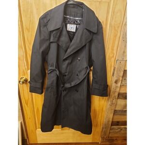DSCP American Apparel US Army All Weather Trench Coat Black With Zip Lining 40XS
